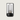 Zwarte moderne tafellamp met glazen cilinder, LED-verlichting, minimalistisch design.