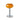 Oranje glazen tafellamp met chromen voet, modern design, sfeerverlichting, interieurdecoratie.