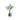 Groene tafellamp met witte bloemen, modern design, decoratieve verlichting, metalen basis.