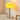 Gele glazen tafellamp met chromen voet, moderne verlichting, sfeerlamp voor woonkamer.