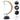 Decoratieve tafellamp met glazen bol, touwdesign, LED-verlichting, zwart en bruin, modern interieur.