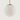 Witte glazen hanglamp met gouden fitting, moderne bolvormige plafondverlichting.