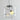 Glazen hanglamp met bolvormige lichtbron, modern design, transparant glas, zwart frame.
