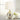 Glazen tafellamp met witte kap, moderne designlamp, decoratieve verlichting, woonkameraccessoire.
