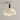 Crèmekleurige plafondlamp met golvende kap, moderne designlamp, chroom en zwarte details.
