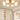 Houten kroonluchter met acht lampen, modern design, plafondverlichting, woonkamer.