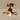 Kapok houten plafondlamp, amberkleurig glas, vintage design, E27 fitting, sfeerverlichting.