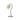 Witte keramische geribbelde tafellamp met metalen voet, moderne verlichting, interieurdecoratie.