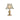 Klassieke messing vloerlamp met glazen kap, vintage design, sfeerverlichting.