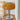 Bruine glazen tafellamp met chromen voet, retro design, slaapkamerdecoratie.