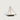Piramide tafellamp, modern design, wit glas, zwart metalen basis, sfeerverlichting.