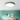 Moderne ronde plafondlamp hout en groen, LED-verlichting, slaapkamerinterieur.