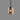 Postmoderne hanglamp met dubbele glazen kap, roestkleurig, eigentijds design.