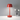Rode tafellamp modern design, metalen kap, minimalistisch interieur, sfeerverlichting.