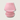 Roze glazen tafellamp met witte strepen, modern design, decoratieve verlichting, interieuraccessoire.