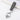 Grijze leren sleutelhanger met metalen ring, stijlvol accessoire voor sleutels, modern design.