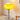 Gele glazen tafellamp met chromen voet, moderne verlichting, sfeerlamp voor woonkamer.