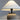 Witte tafellamp met linnen kap en keramische basis, moderne verlichting, interieurdecoratie.