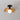 Rieten plafondlamp met zwarte basis en ronde witte bol, moderne verlichting.