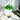 Groene UFO tafellamp met chromen standaard, modern design, interieurverlichting.