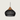 Zwarte hanglamp met houten bovenkant, modern design, metalen gaas, interieurverlichting.