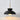 Zwarte hanglamp met gouden stang, moderne designlamp voor woonkamer of eetkamerverlichting.