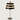 Zwart-witte tafellamp met gestreepte kap en gouden details, modern design, decoratieve verlichting.