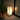 Rechthoekige tafellamp metaal en glas, moderne lantaarn, sfeerverlichting binnen en buiten.