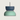 Moderne hanglamp blauw en groen, minimalistisch design, interieurverlichting, Scandinavische stijl.