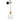 Zwarte en messing wandlamp met glazen kap, Elstead Lighting Douille, vintage stijl.
