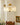 Gouden glazen plafondlamp met bloemenpatroon, elegante verlichting voor eetkamer.