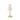 Gouden tafellamp met glazen kap, elegante verlichting, modern design, interieurdecoratie.