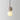 Moderne hanglamp met terrazzo en glazen bol, minimalistisch design, zwart snoer.