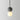 Zwarte en witte hanglamp met terrazzo bol en glazen bol, modern design, interieurverlichting.