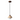 Houten hanglamp met ronde kap, modern design, bruine en witte kleuren, interieurverlichting.