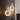 Twee moderne hanglampen, goud en wit, LED, cirkelvormig, minimalistisch design, woonkamer.