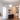 Witte moderne hanglamp in minimalistisch interieur, woonkamer, design verlichting, Scandinavische stijl.