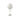 Witte Nelson tafellamp, ronde kap, modern design, metalen voet, interieurverlichting.