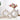 Witte keramische donutvaas met bloemen, Scandinavisch design, interieurdecoratie woonkamer.