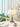 Orchidee stoffen tafellamp, wit, modern design, sfeerverlichting, woonkamer decor.