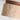 Hanglamp met beige travertin kap en houten detail, moderne plafondverlichting, interieurdesign.