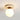 Ronde plafondlamp met houten en stenen afwerking, moderne verlichting, warm wit licht.