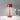 Rode tafellamp, modern design, metalen kap, minimalistisch, interieurdecoratie, bureaulamp.