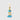 Blauwe spiraalvormige tafellamp met smiley gezicht, moderne designlamp, kinderkamer decor.