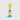 Gele smiley tafellamp met spiraalveer, blauwe basis, speels design, kinderkamer verlichting.