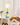 Spiraalvormige tafellamp met smiley, geel-blauw, kinderkamer decoratie, modern design.