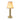 Gouden tafellamp met beige lampenkap, modern design, sfeerverlichting, interieurdecoratie.