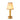 Gouden tafellamp met stoffen kap, modern design, sfeerverlichting, geschikt voor woonkamer.