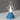 Blauwe tafellamp met glazen kap, moderne designlamp voor sfeerverlichting.