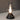 Moderne glazen tafellamp met zwarte basis, geschikt voor sfeerverlichting in woonkamer of kantoor.